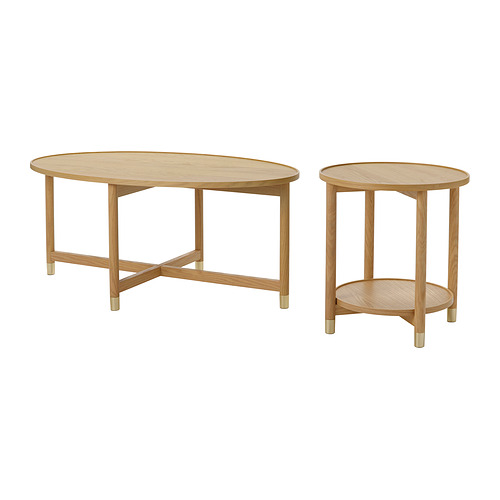 VALNÄS, coffee table/side table, set of 2