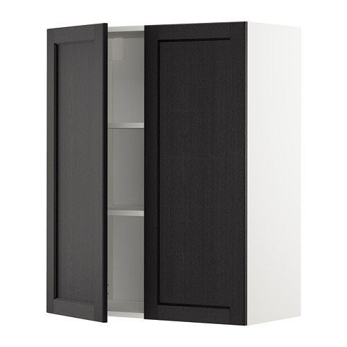 METOD wall cabinet with shelves/2 doors