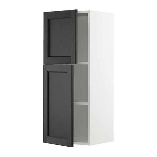 METOD wall cabinet with shelves/2 doors