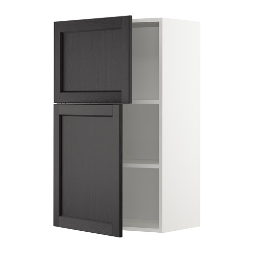 METOD wall cabinet with shelves/2 doors