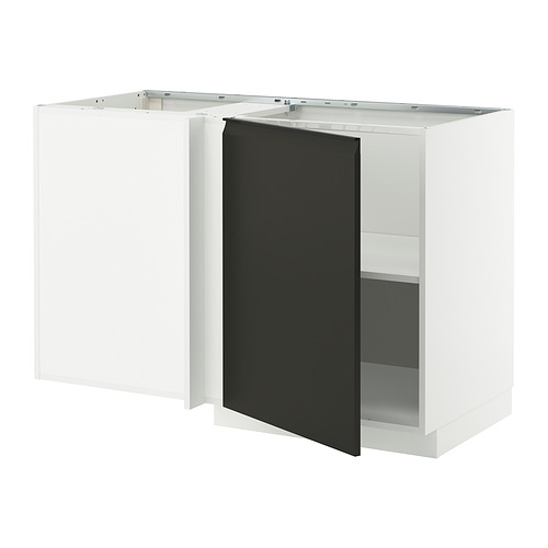 METOD corner base cabinet with shelf