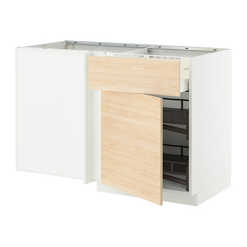 METOD/MAXIMERA, grunnskápur í horn/skúff/útdraganl.