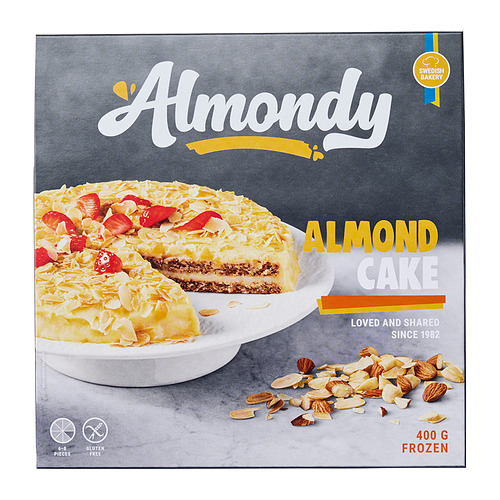 ALMONDY, almond cake, frozen