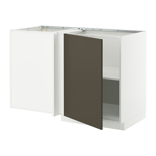 METOD corner base cabinet with shelf