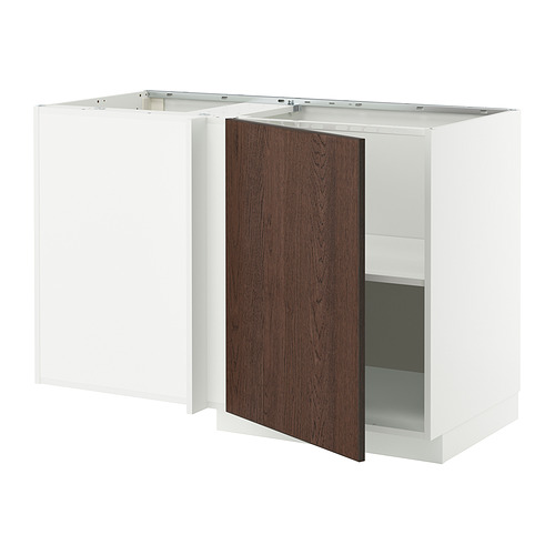 METOD corner base cabinet with shelf