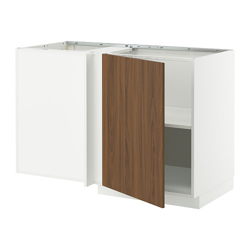 METOD corner base cabinet with shelf
