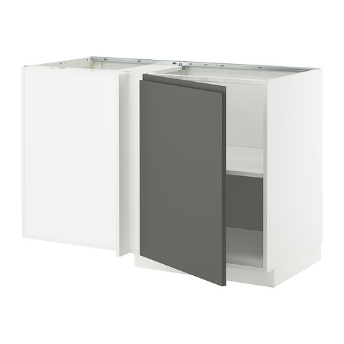 METOD corner base cabinet with shelf