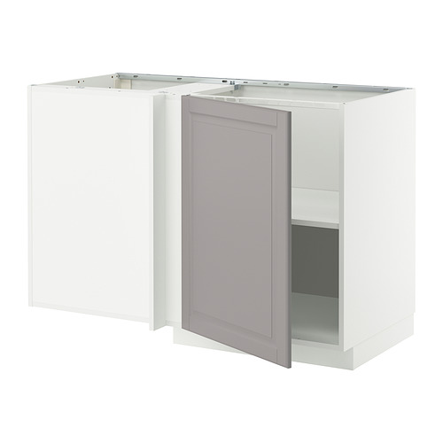 METOD corner base cabinet with shelf