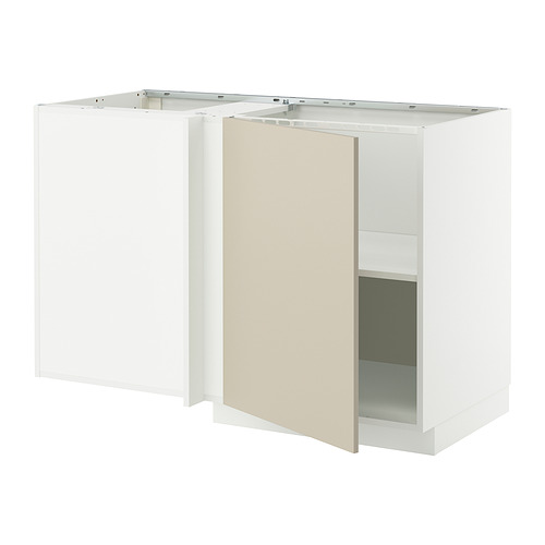 METOD corner base cabinet with shelf