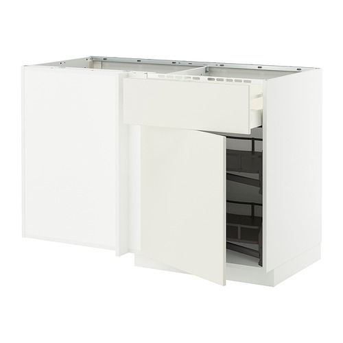 METOD/MAXIMERA, grunnskápur í horn/skúff/útdraganl.