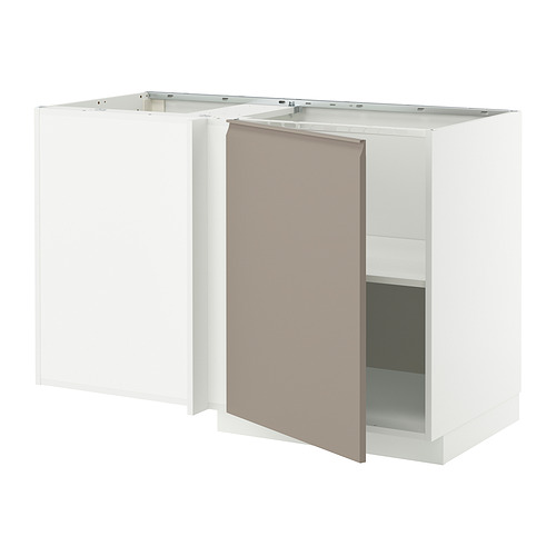 METOD corner base cabinet with shelf