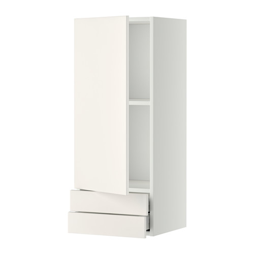 METOD/MAXIMERA wall cabinet with door/2 drawers