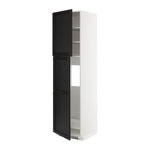 METOD high cabinet for fridge w 2 doors