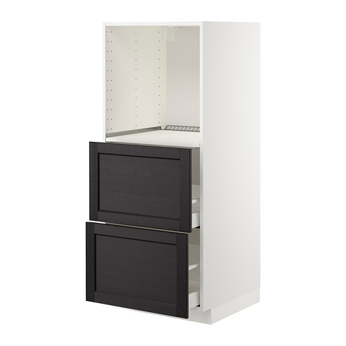 METOD/MAXIMERA high cabinet w 2 drawers for oven