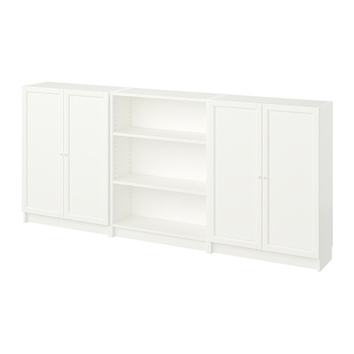 BILLY/OXBERG, bookcase combination with doors