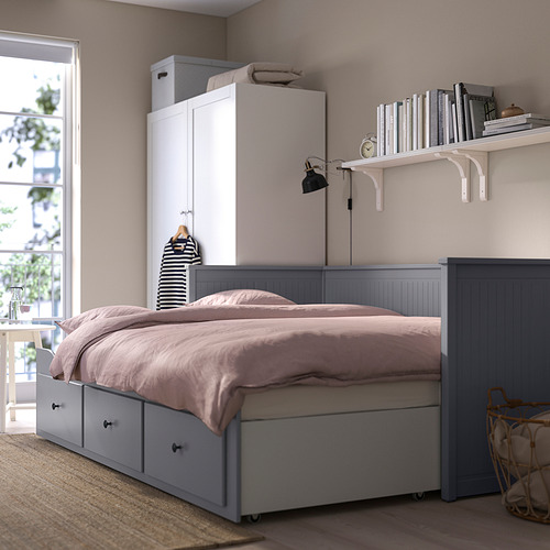 HEMNES, day-bed frame with 3 drawers