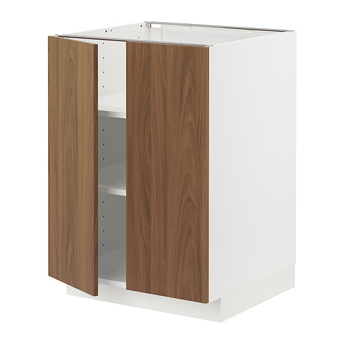 METOD base cabinet with shelves/2 doors