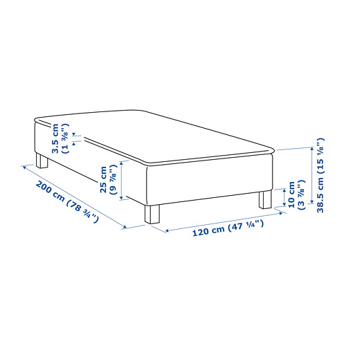 SNARUM sprung base incl. mattress pad