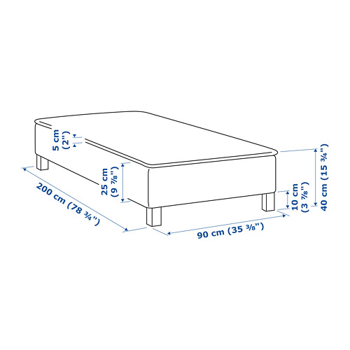 SNARUM sprung base incl. mattress pad