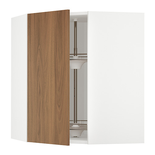 METOD corner wall cabinet with carousel