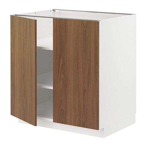 METOD base cabinet with shelves/2 doors