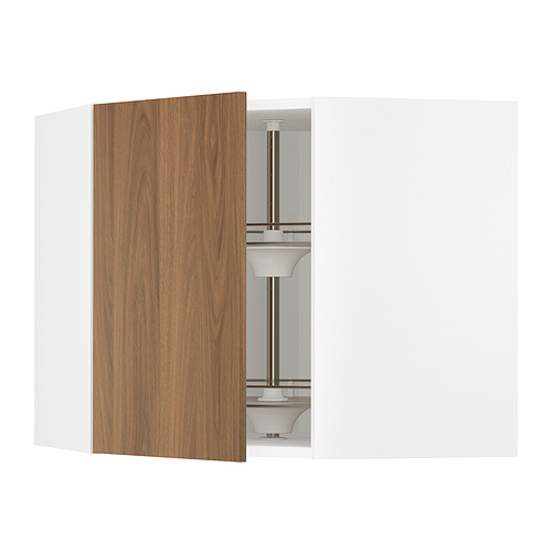 METOD corner wall cabinet with carousel