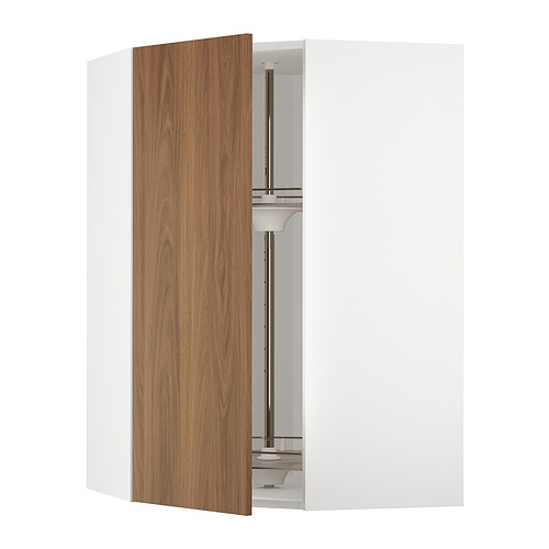 METOD corner wall cabinet with carousel