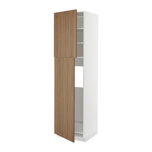 METOD high cabinet for fridge w 2 doors