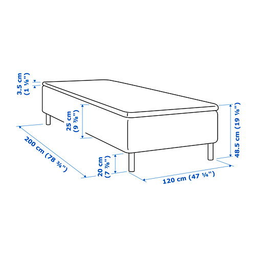 SNARUM sprung base incl. mattress pad