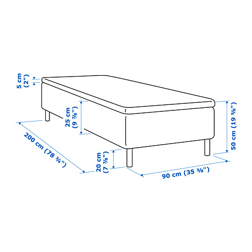 SNARUM sprung base incl. mattress pad