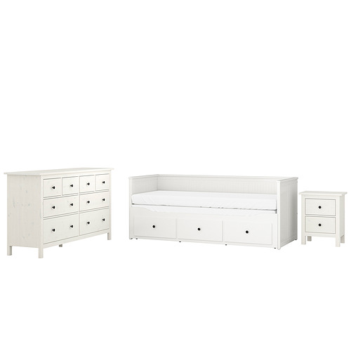 HEMNES, svefnherbergishúsgögn, 3 í setti