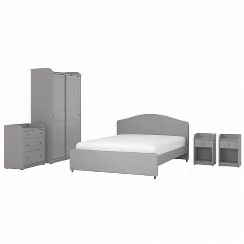 HAUGA, bedroom furniture, set of 5