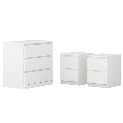 MALM, bedroom furniture, set of 3