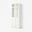 BILLY/OXBERG bookcase w hght ext ut/pnl/glss drs