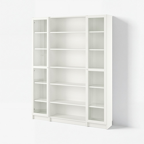 BILLY/OXBERG, bookcase combination w glass doors