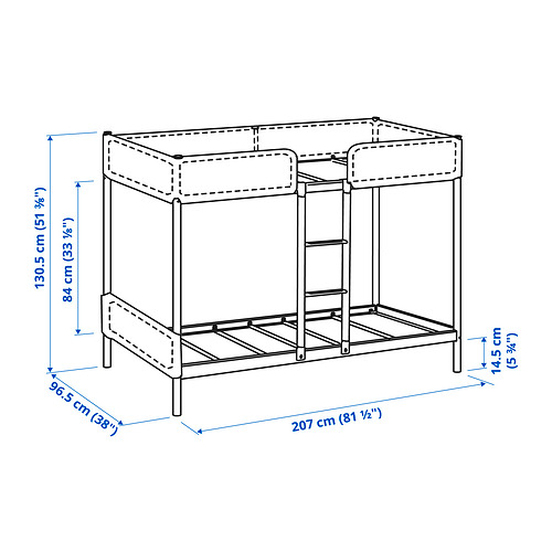 TUFFING bunk bed frame