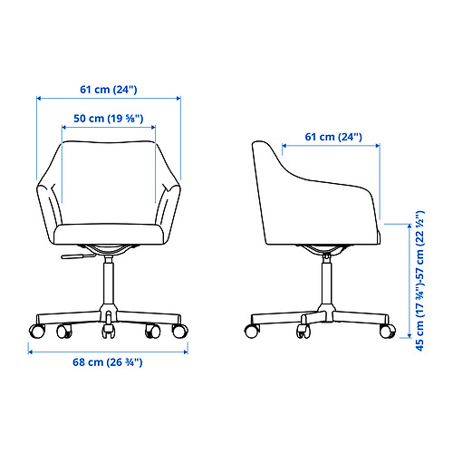 TOSSBERG/MALSKÄR swivel chair
