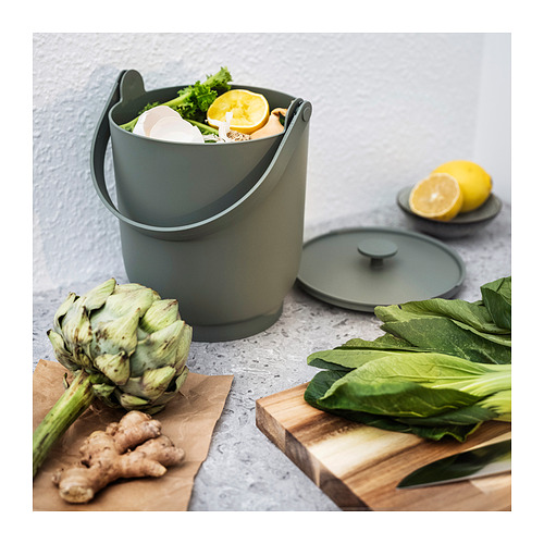 FARMARKVAST, bin with lid for organic waste