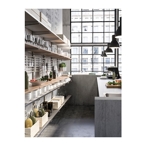 KUNGSFORS, suspension rail with shelf/wll grid