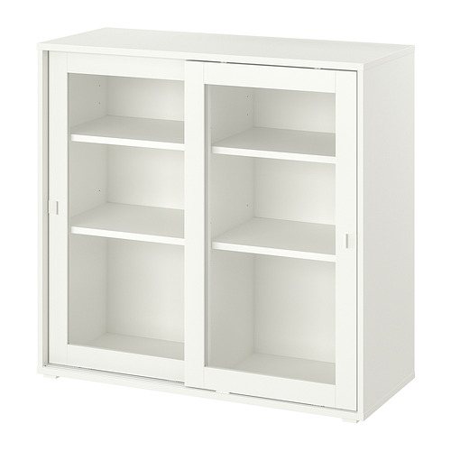 VIHALS, cabinet with sliding glass doors