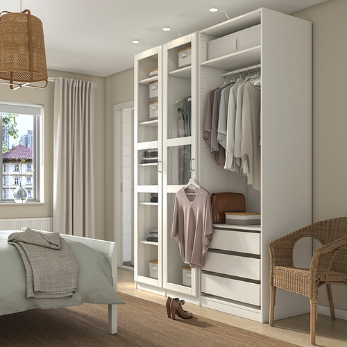 PAX armario con 1 puerta, blanco/Bergsbo blanco, 50x38x236 cm - IKEA