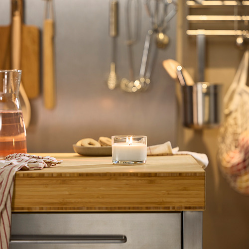 LOTSFÅGEL, scented candle in glass
