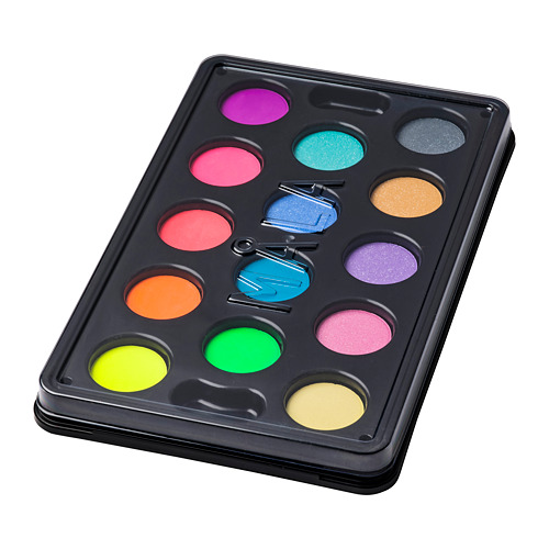 MÅLA, watercolour box with 14 colours