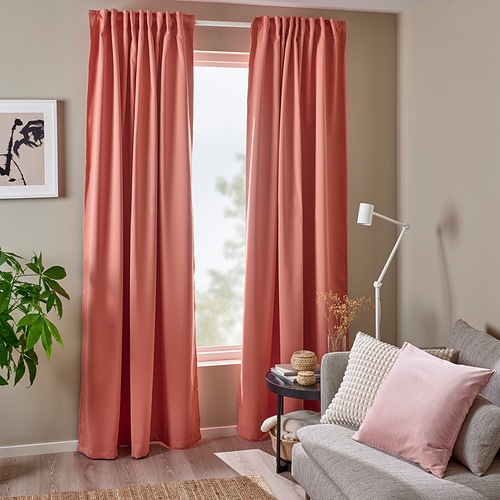 MAJGULL, room darkening curtains, 1 pair