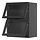 METOD, wall cab horizontal w 2 glass doors