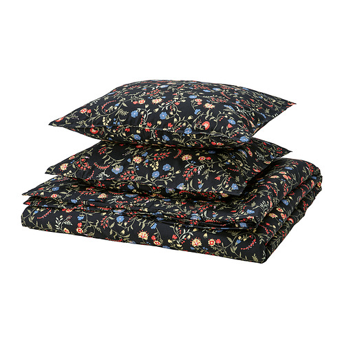 BRUDKRUSBÄR, duvet cover and 2 pillowcases