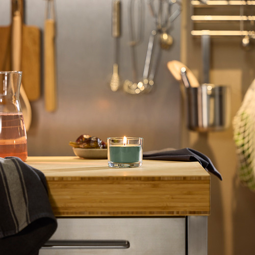 LOTSFÅGEL, scented candle in glass