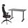 BEKANT/MATCHSPEL, desk and chair