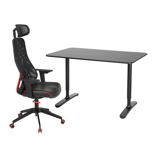 BEKANT/MATCHSPEL, desk and chair