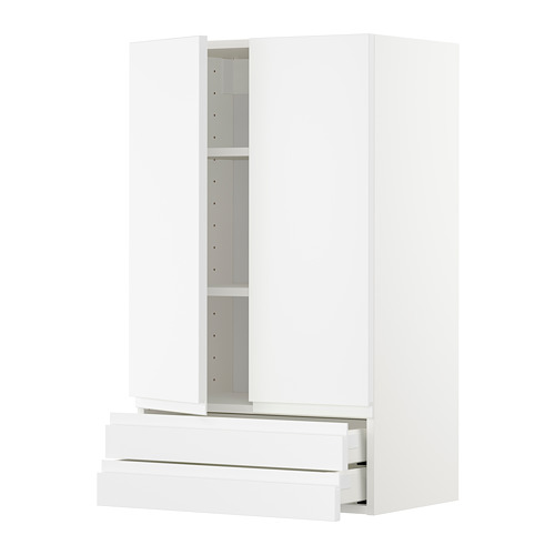 METOD/MAXIMERA wall cabinet w 2 doors/2 drawers
